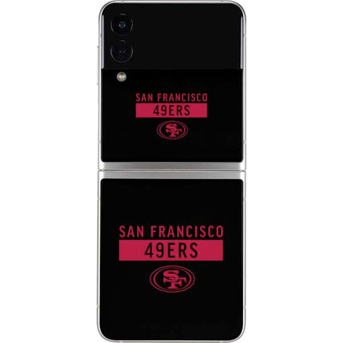 NFL San Francisco 49ers Black Performance Series Galaxy Z Flip4 5G Skin